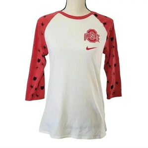Nike OSU Buckeyes 3/4 Sleeve Raglan Tee